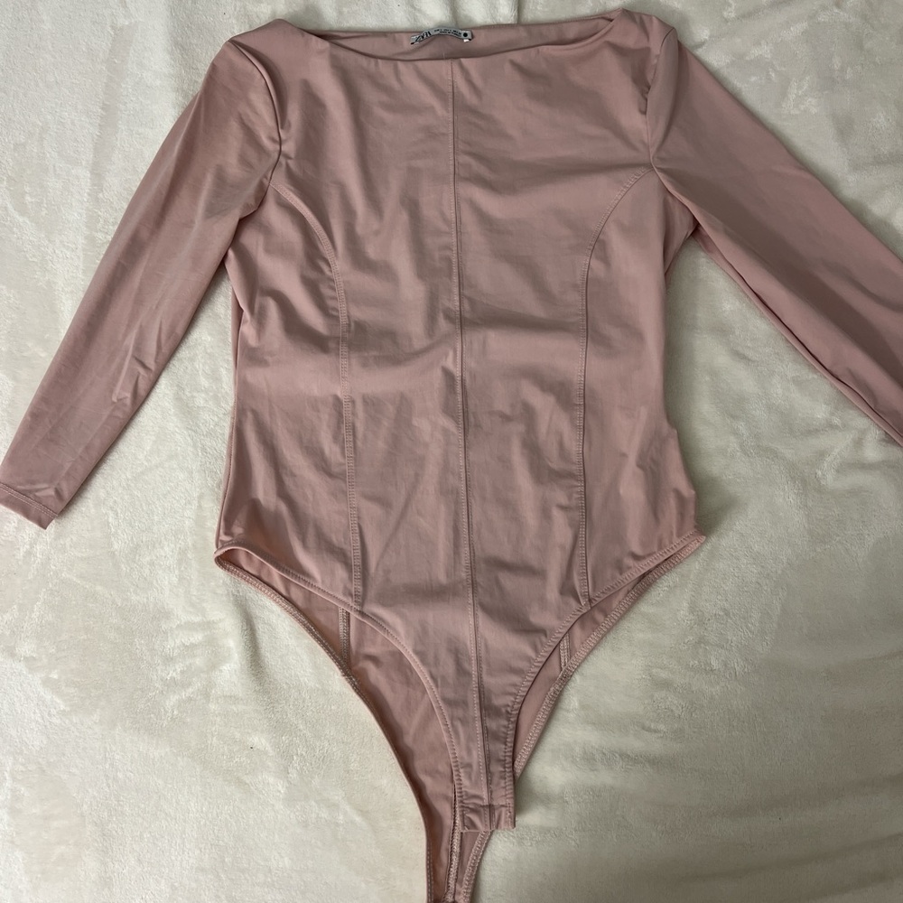 Zara Soft Pink Long Sleeve Bodysuit